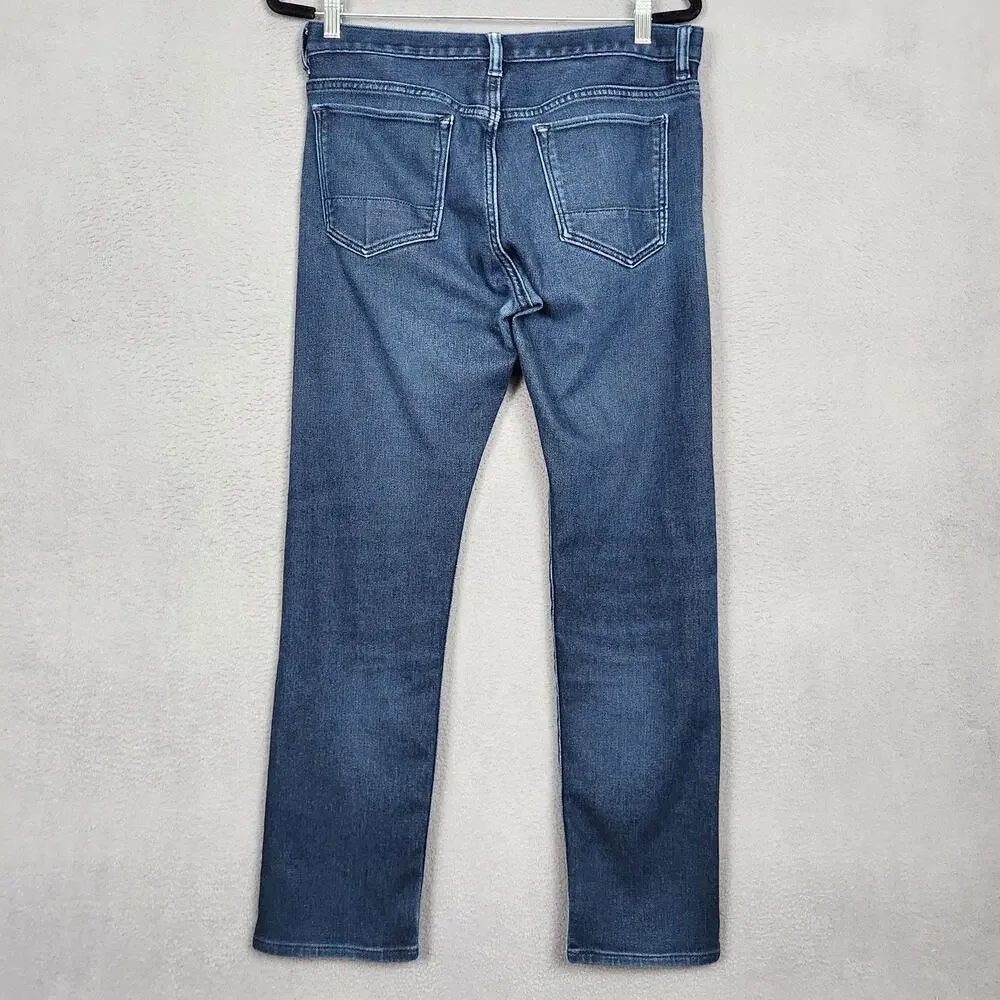 Banana Republic Traveler Slim Jeans Mens 32x30 Blue Slim Straight Stretch Denim